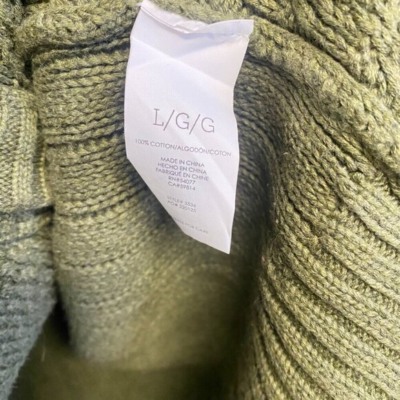 Cabi Olive Green Aerial Chunky Knit Cardigan Sweater - Picture 8 of 11